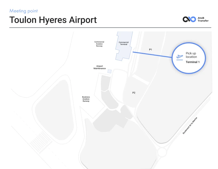 Where to Meet your Driver at Toulon Hyeres Airport